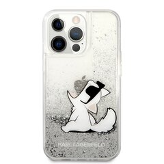 KLHCP13LGCFS Karl Lagerfeld Liquid Glitter Choupette Eat Case iPhone 13 Pro Hopea hinta ja tiedot | Puhelimen kuoret ja kotelot | hobbyhall.fi