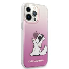 KLHCP13LCFNRCPI Karl Lagerfeld PC / TPU Choupette Eat Case iPhone 13 Pro Pinkille hinta ja tiedot | Puhelimen kuoret ja kotelot | hobbyhall.fi