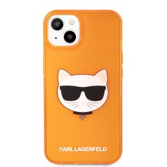 KLHCP13MCHTRO Suojakotelo Karl Lagerfeld TPU Choupette Head Case iPhone 13 Fluo Orange:lle hinta ja tiedot | Puhelimen kuoret ja kotelot | hobbyhall.fi