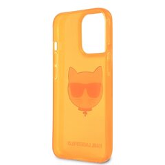 KLHCP13LCHTRO Suojakotelo Karl Lagerfeld TPU Choupette Head Case iPhone 13 Pro:lle Fluo Orange hinta ja tiedot | Puhelimen kuoret ja kotelot | hobbyhall.fi