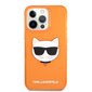 KLHCP13LCHTRO Suojakotelo Karl Lagerfeld TPU Choupette Head Case iPhone 13 Pro:lle Fluo Orange hinta ja tiedot | Puhelimen kuoret ja kotelot | hobbyhall.fi