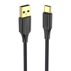 Latauskaapeli USB 2.0 - USB-C Vention CTFBF LED 3A 1m (musta) hinta ja tiedot | Puhelinkaapelit | hobbyhall.fi