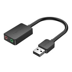 Ulkoinen äänikortti USB 2.0 Vention CDYB0 2-porttinen 0,15m hinta ja tiedot | VENTION Tietokoneiden lisävarusteet | hobbyhall.fi