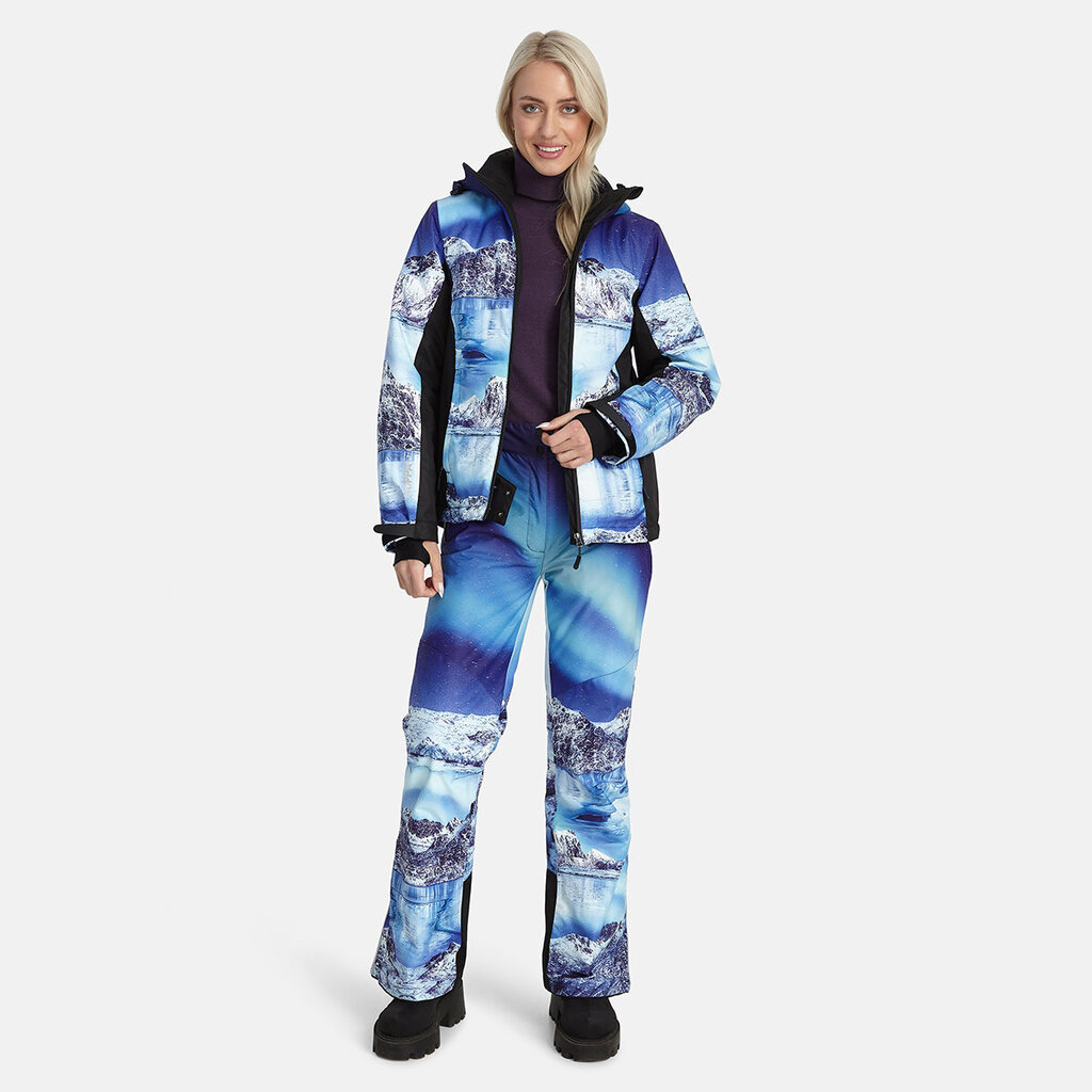 Naisten hiihtohousut Huppa GRETA, sinikuvioinen hinta ja tiedot | Naisten lasketteluvaatteet | hobbyhall.fi