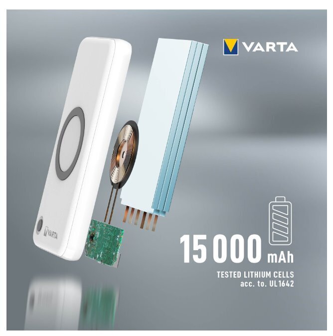 Varavirtalähde Varta Wireless 15000mAh hinta ja tiedot | Varavirtalähteet | hobbyhall.fi