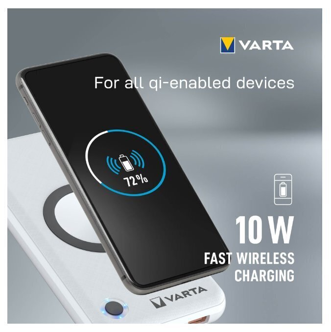 Varavirtalähde Varta Wireless 15000mAh hinta ja tiedot | Varavirtalähteet | hobbyhall.fi