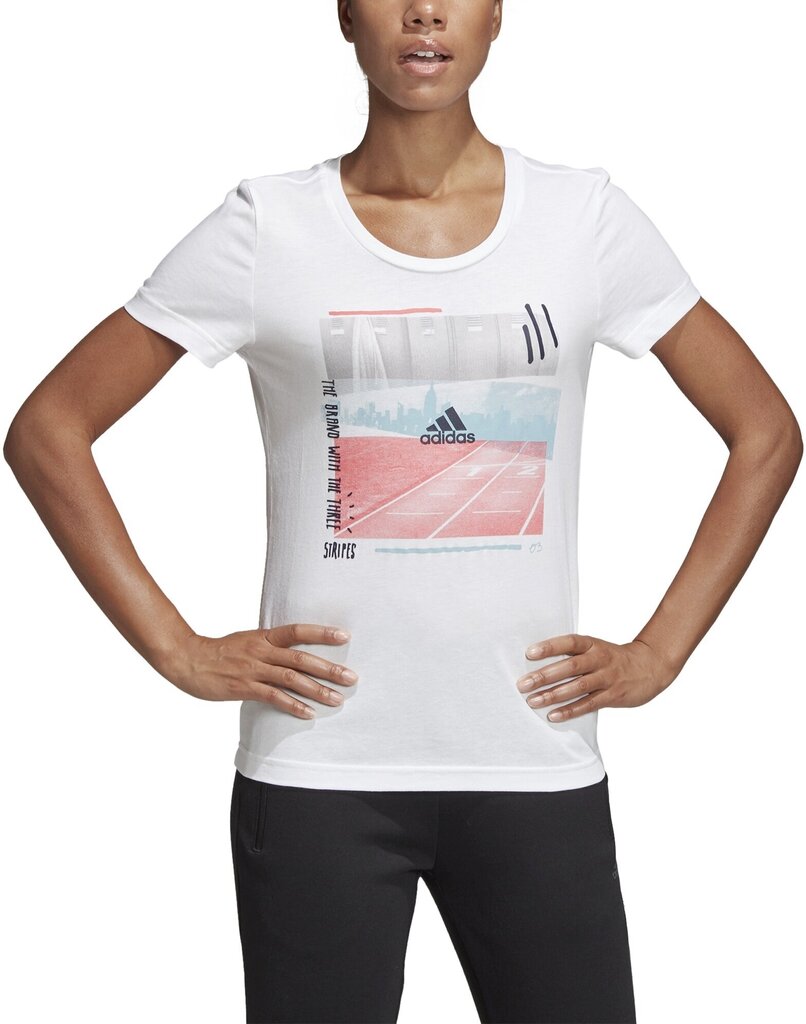 Adidas Puserot 3St Photo Tee White hinta ja tiedot | Naisten urheiluvaatteet | hobbyhall.fi