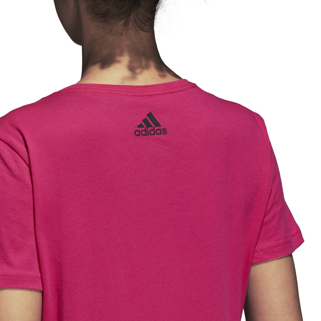 Adidas Puserot Aop Linear Tee Real Magenta hinta ja tiedot | Naisten T-paidat | hobbyhall.fi