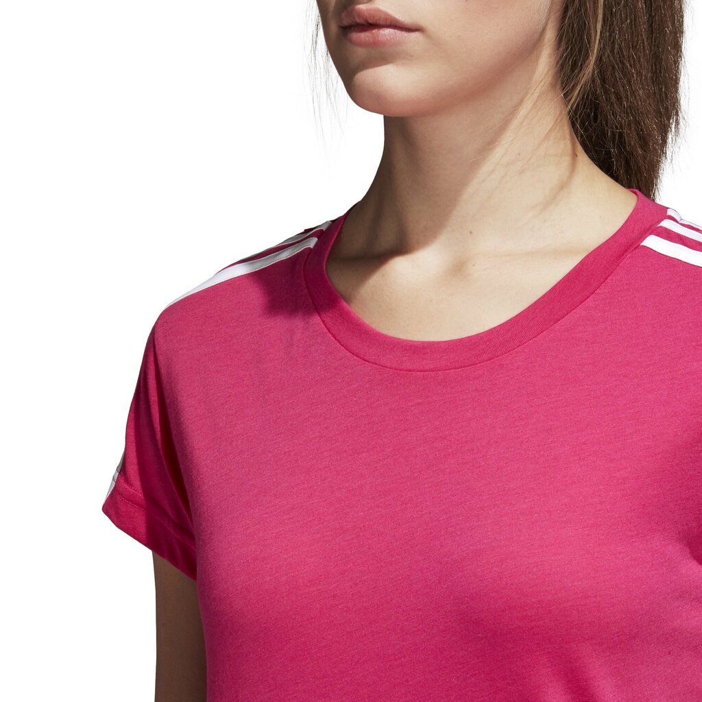 Adidas Puserot Ess 3S Slim Tee Real Magenta hinta ja tiedot | Naisten urheiluvaatteet | hobbyhall.fi