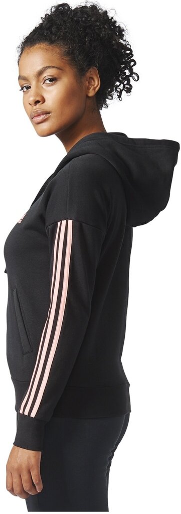 Adidas huppari Ess 3S Fz Hd Black Pink hinta ja tiedot | Naisten hupparit, collegepaidat ja villapaidat | hobbyhall.fi