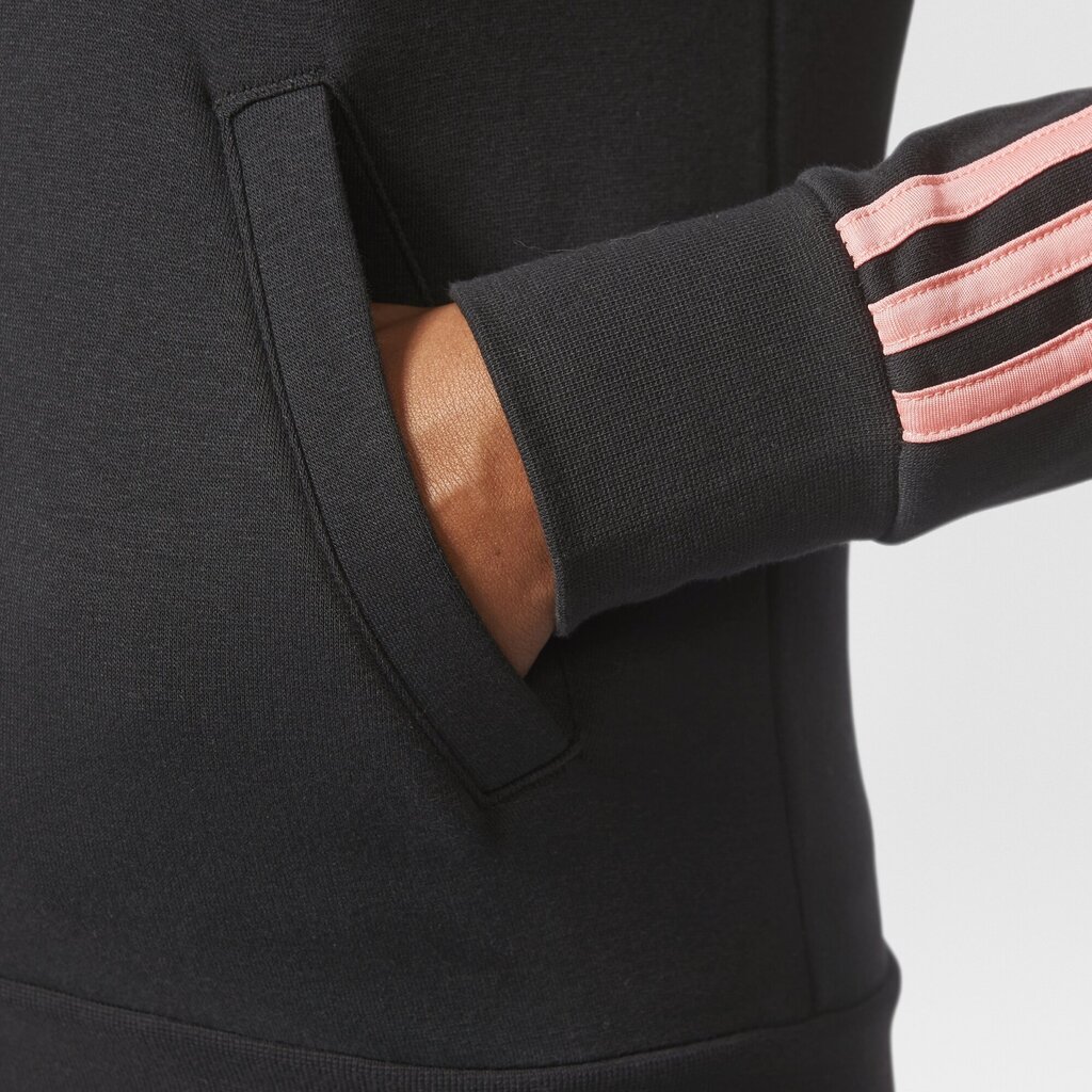 Adidas Jumpperi Ess 3S Fz Hd Black Pink hinta ja tiedot | Naisten hupparit, collegepaidat ja villapaidat | hobbyhall.fi