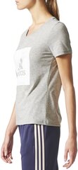 Adidas Puserot Id Badge Of Sport Tee Grey hinta ja tiedot | Naisten urheiluvaatteet | hobbyhall.fi