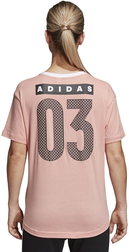 Adidas Puserot Number 03 Pink Black hinta ja tiedot | Naisten T-paidat | hobbyhall.fi