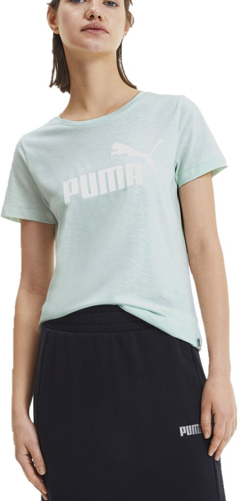 Puma Puserot Ess+ Logo Heather Tee Green hinta ja tiedot | Naisten urheiluvaatteet | hobbyhall.fi