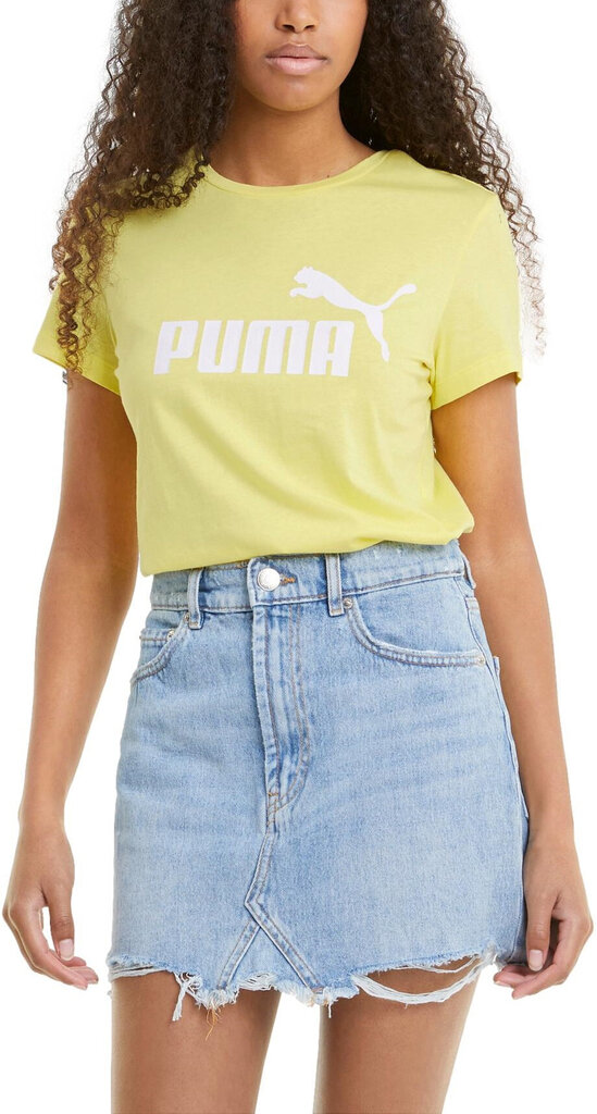 Puma Puserot Ess Logo Tee Yellow hinta ja tiedot | Naisten urheiluvaatteet | hobbyhall.fi