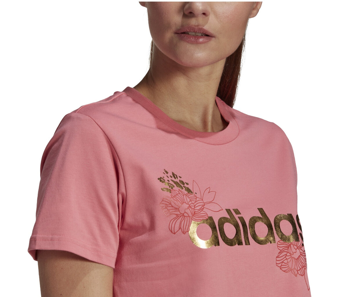 Adidas Puserot W Foil Lin G T Pink hinta ja tiedot | Naisten T-paidat | hobbyhall.fi