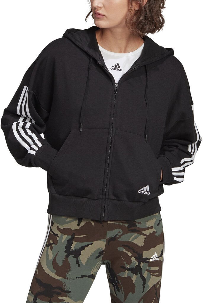 Adidas huppari W 3s Fz Hoodie Black hinta ja tiedot | Naisten hupparit, collegepaidat ja villapaidat | hobbyhall.fi