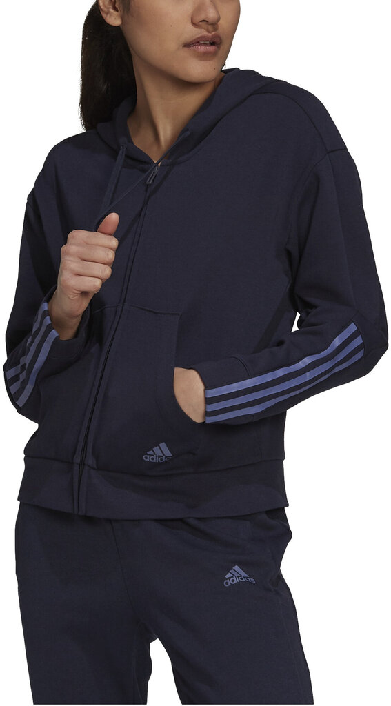 Adidas huppari W Dk Fz Hoodie Blue hinta ja tiedot | Naisten hupparit, collegepaidat ja villapaidat | hobbyhall.fi