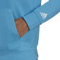 Adidas Jumpperi W Lin Ft Hoodie Blue HE9359 hinta ja tiedot | Naisten hupparit, collegepaidat ja villapaidat | hobbyhall.fi