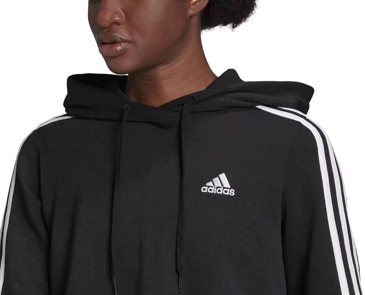 Adidas huppari W 3s Ft Crop Hoodie Black GM5582 hinta ja tiedot | Naisten hupparit, collegepaidat ja villapaidat | hobbyhall.fi