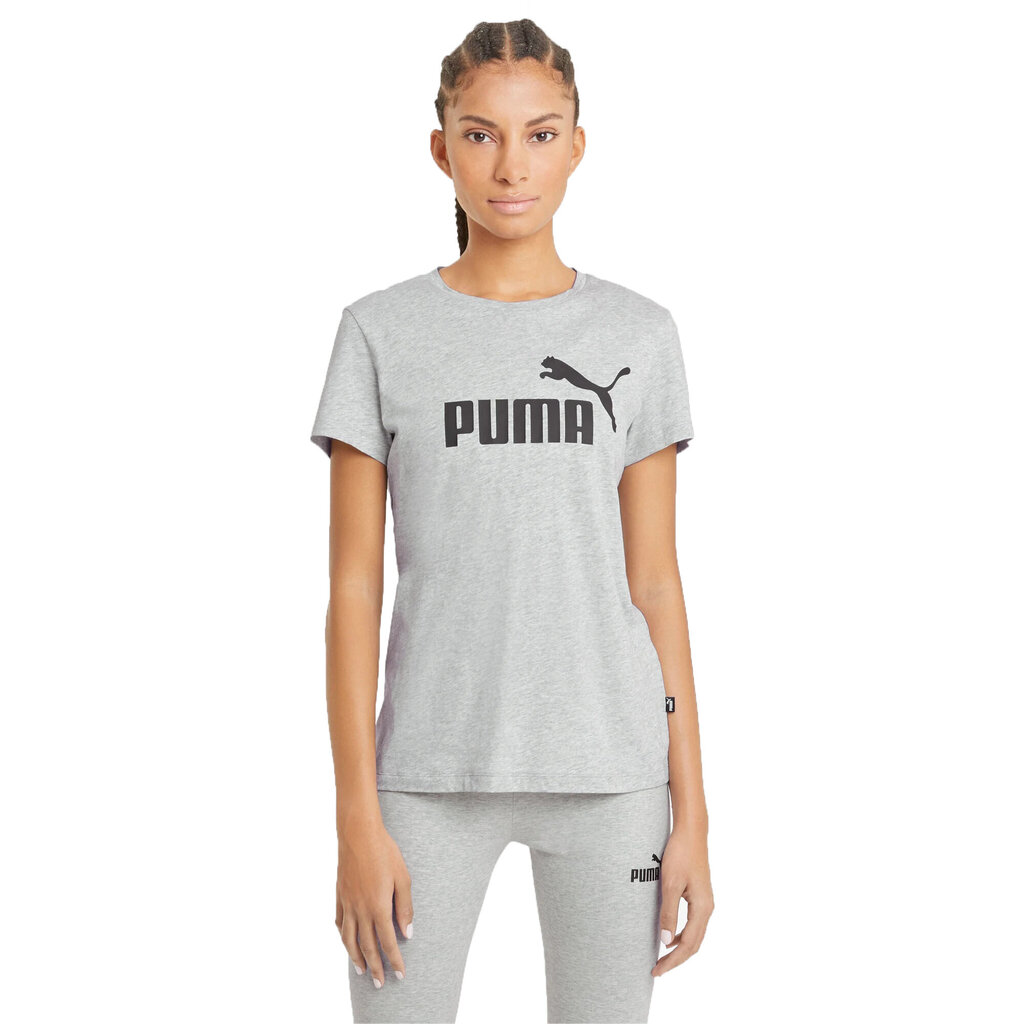 Puma Pusero Ess Logo Tee Ligh Grey 586774 04 hinta ja tiedot | Naisten T-paidat | hobbyhall.fi