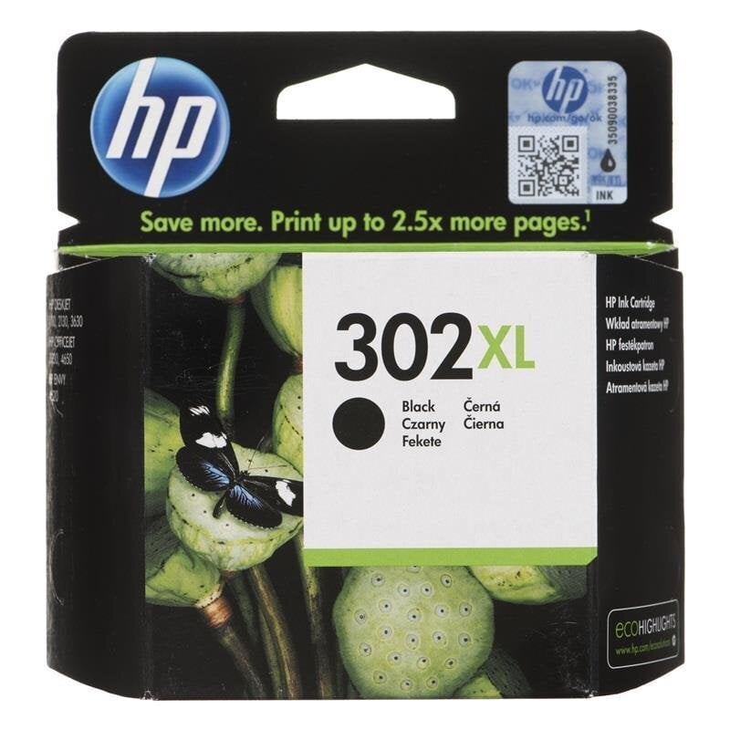HP 302XL ink cartridge black hinta ja tiedot | Mustekasetit | hobbyhall.fi