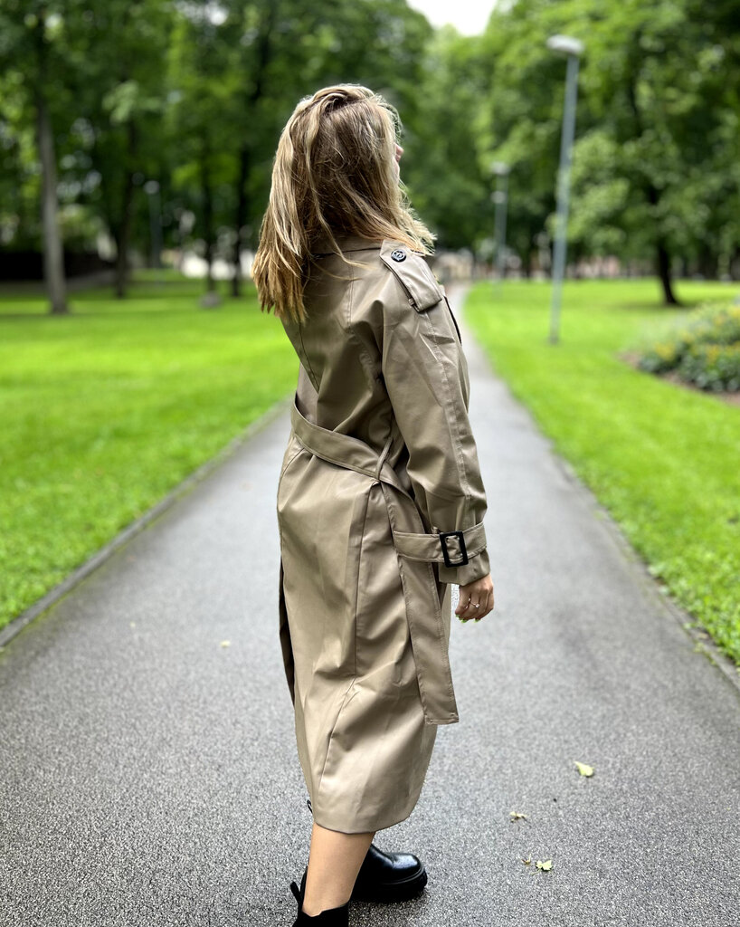 Trenchcoat naisille ja tytöille, beige ja hiekanvärinen hinta ja tiedot | Naisten takit | hobbyhall.fi