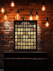 Raaputettava juliste "Maailman 50 parasta bourbonia". A2- 42x30cm hinta ja tiedot | Smagos Hauskat lahjat | hobbyhall.fi