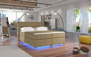 Amadeo LED-valaistu sänky 160 cm X 200 cm, mustan värinen hinta ja tiedot | Sängyt | hobbyhall.fi