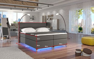 Amadeo LED-valaistu sänky 160 cm X 200 cm, sinisen värinen hinta ja tiedot | Sängyt | hobbyhall.fi