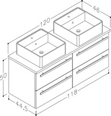 Kylpyhuoneen allaskaappi pesualtaalla 120 cm, mustan värinen hinta ja tiedot | Kylpyhuonekaapit | hobbyhall.fi