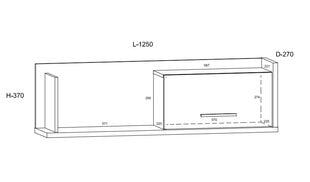 Seinähylly Meblocross Box 11, 1D, ruskea/valkoinen hinta ja tiedot | Hyllyt | hobbyhall.fi