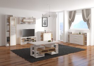 Sohvapöytä Meblocross Rio W, tammi/valkoinen väri hinta ja tiedot | Sohvapöydät | hobbyhall.fi