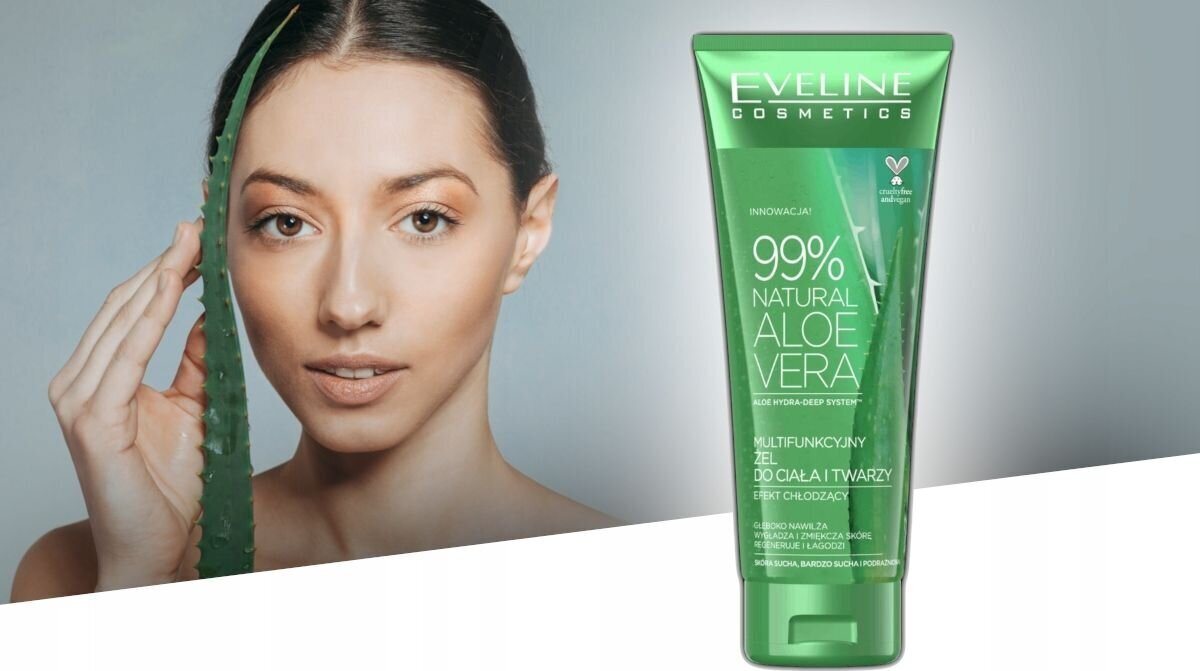 Kosteuttava kasvo- ja vartalogeeli Eveline Cosmetics 99% Natural Aloe Vera, 250 ml hinta ja tiedot | Vartalovoiteet ja -emulsiot | hobbyhall.fi