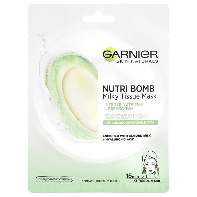 Kasvonaamio Garnier Skin Naturals Nutri Bomb hinta ja tiedot | Kasvonaamiot ja silmänalusaamiot | hobbyhall.fi