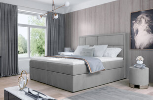 Sänky NORE Meron 15, 160 cm x 200 cm, vaaleanharmaa hinta ja tiedot | Sängyt | hobbyhall.fi