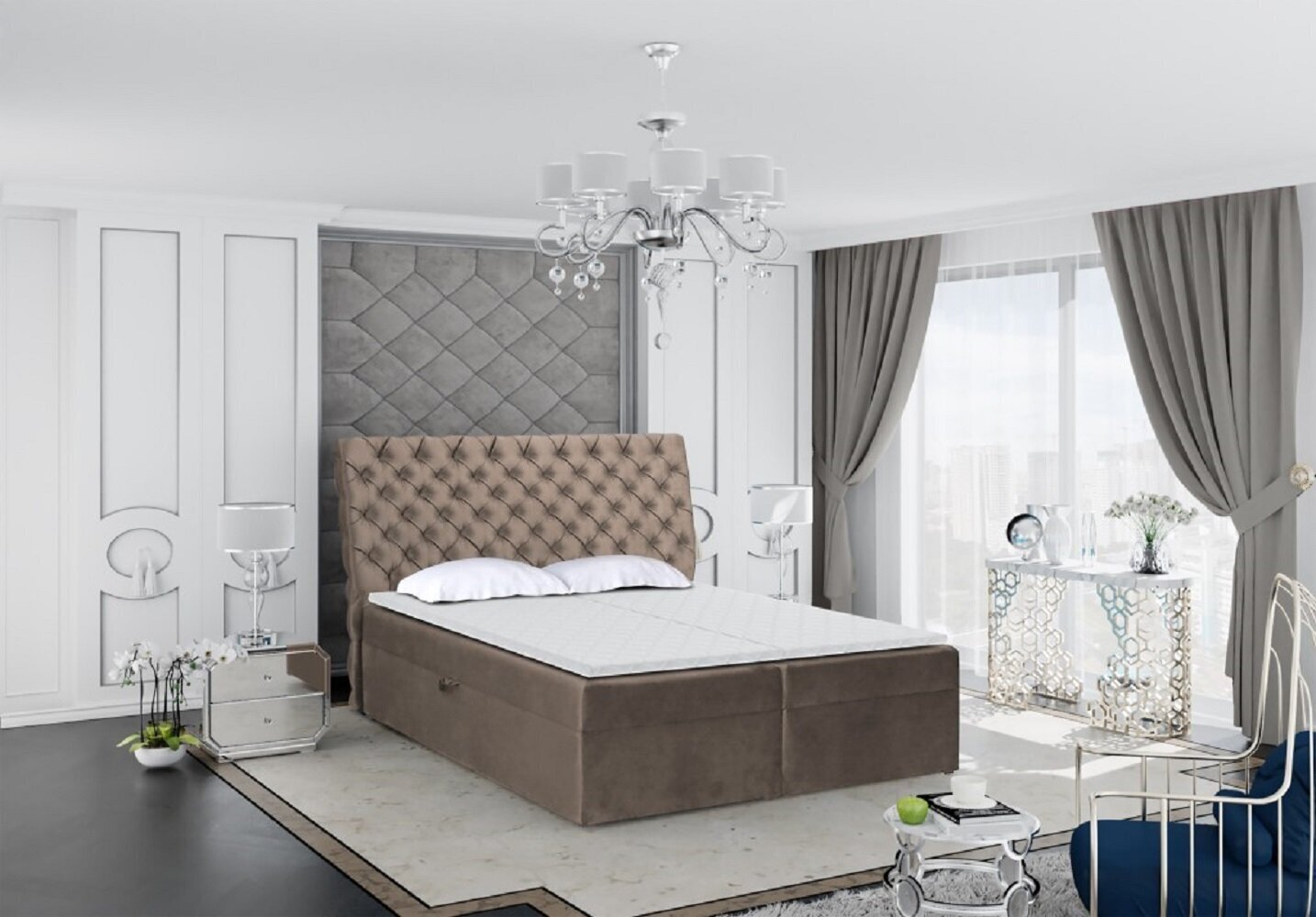 Sänky Monaco 140x200 cm, ruskea hinta ja tiedot | Sängyt | hobbyhall.fi