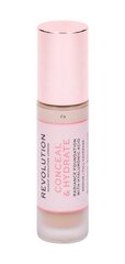 Peittävä ja kosteuttava meikkivoide Makeup Revolution London Conceal & Hydrate Make up 23 ml, F3 hinta ja tiedot | Meikkivoiteet ja puuterit | hobbyhall.fi