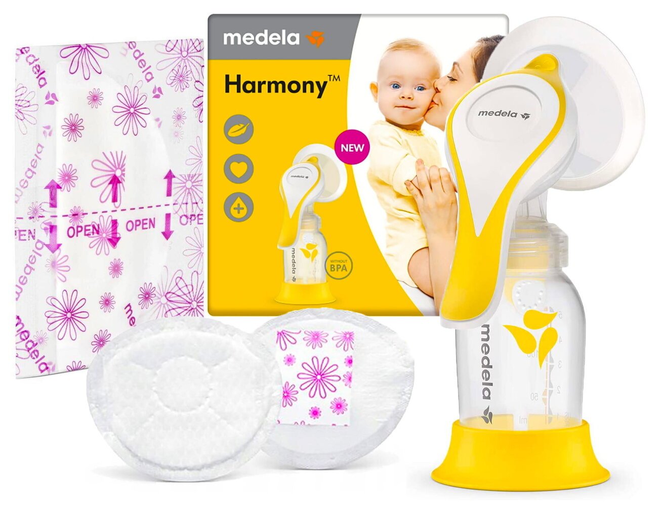 Harmony flex, kaksivaiheinen rintapumppu, käsikäyttöinen, yhdelle rinnalle, Medela hinta ja tiedot | Imetystuotteet | hobbyhall.fi