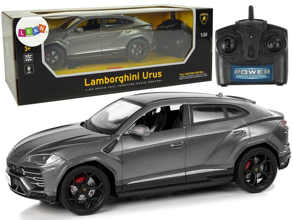 Radio-ohjattava Lamborghini Urus 1:24 harmaa hinta ja tiedot | Poikien lelut | hobbyhall.fi