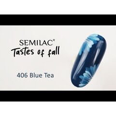 Pitkäkestoinen hybridilakka Semilac, 406 Blue Tea, 7 ml hinta ja tiedot | Kynsilakat ja kynsienhoitotuotteet | hobbyhall.fi