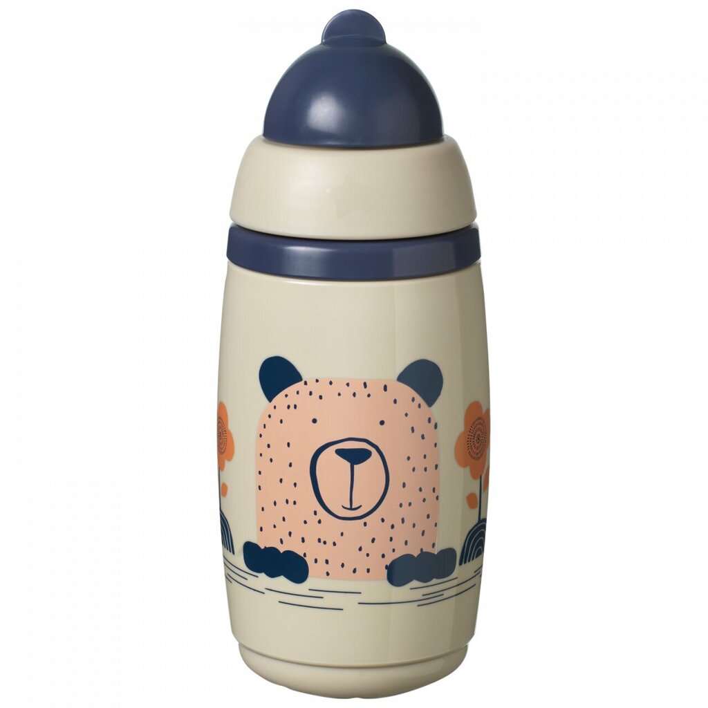 Juomapullo Tommee Tippee Insulated Straw harmaa, 12+ kuukautta, 266 ml hinta ja tiedot | Tuttipullot ja tarvikkeet | hobbyhall.fi