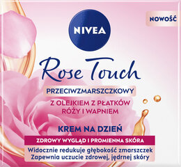 Kosteuttava päivävoide-geeli ruusun terälehtiöljyllä ja kalsiumilla Nivea Rose Touch, 50 ml hinta ja tiedot | Kasvovoiteet | hobbyhall.fi