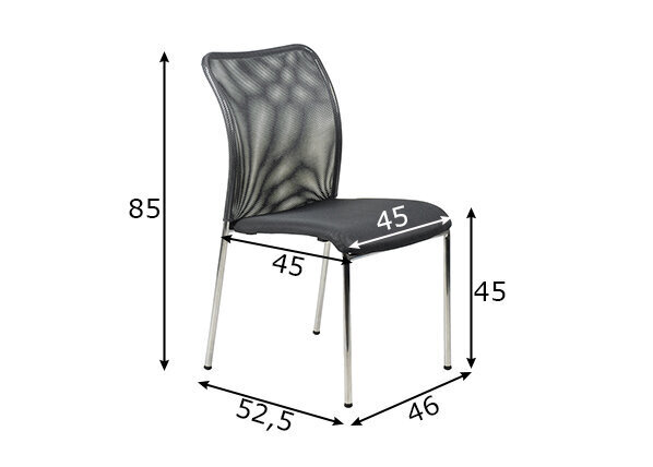 Työtuoli A2A HN-7502/CH, grafiitinvärinen hinta ja tiedot | Ruokapöydän tuolit | hobbyhall.fi