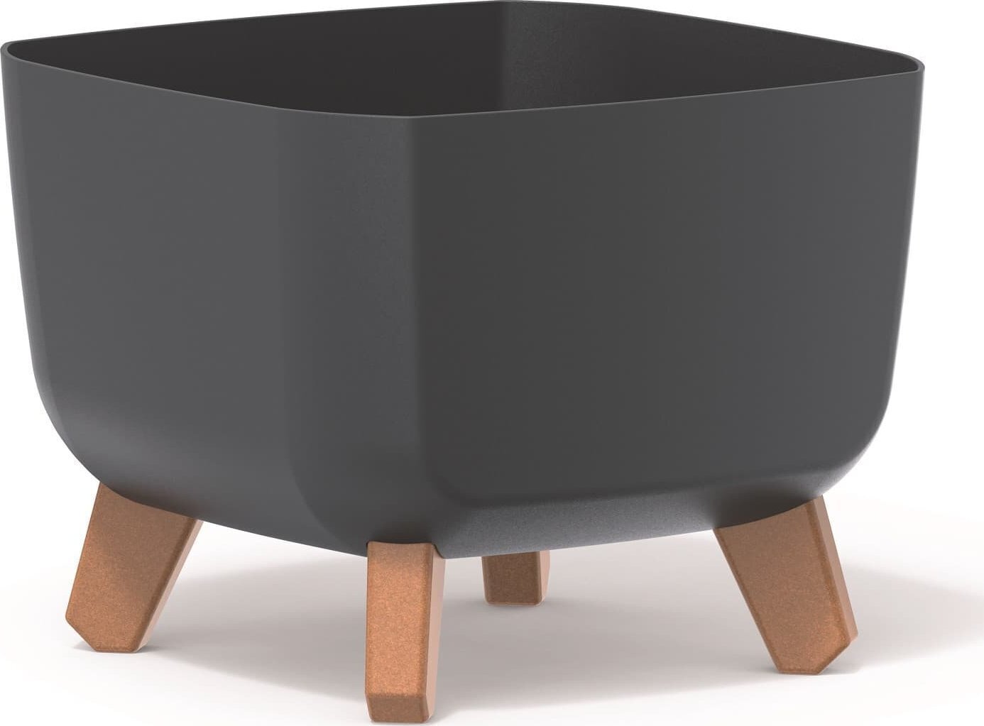 Prosperplast Gracia Square DGQL240-S433, mustan värinen kukkaruukku hinta ja tiedot | Kukkaruukut | hobbyhall.fi