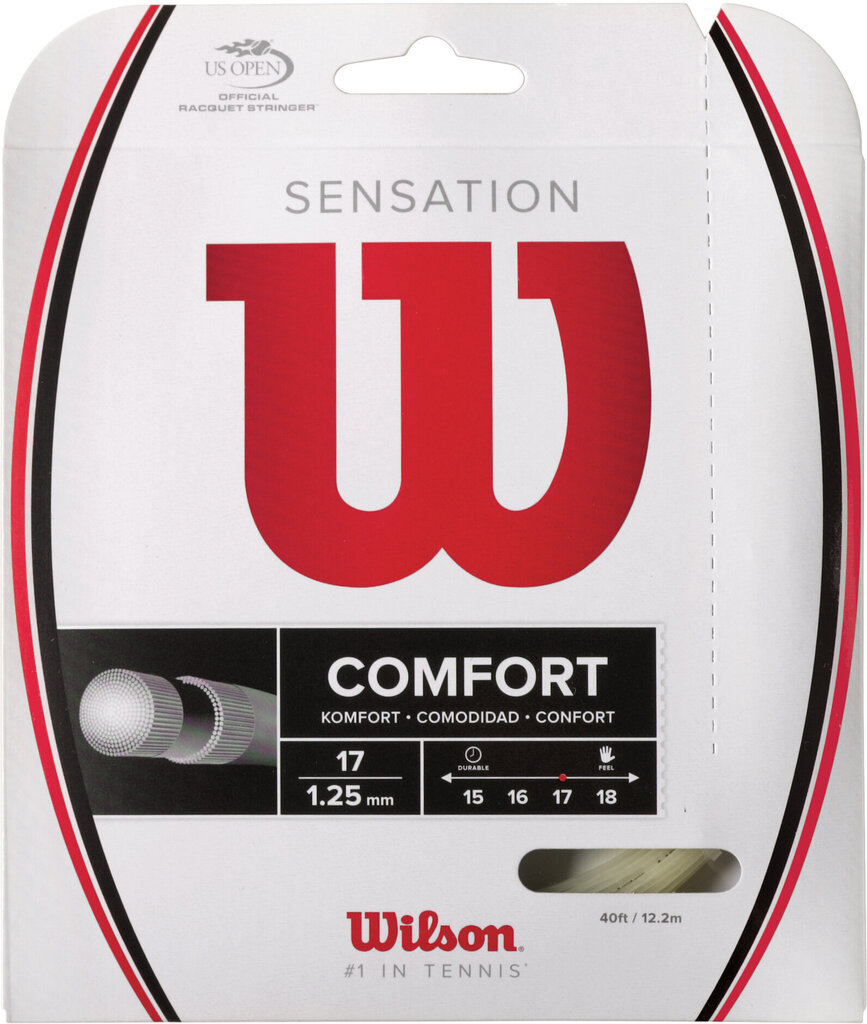 Tennismailanauha Wilson Sensation 17/1,25 mm, valkoinen hinta ja tiedot | Tennisvälineet | hobbyhall.fi