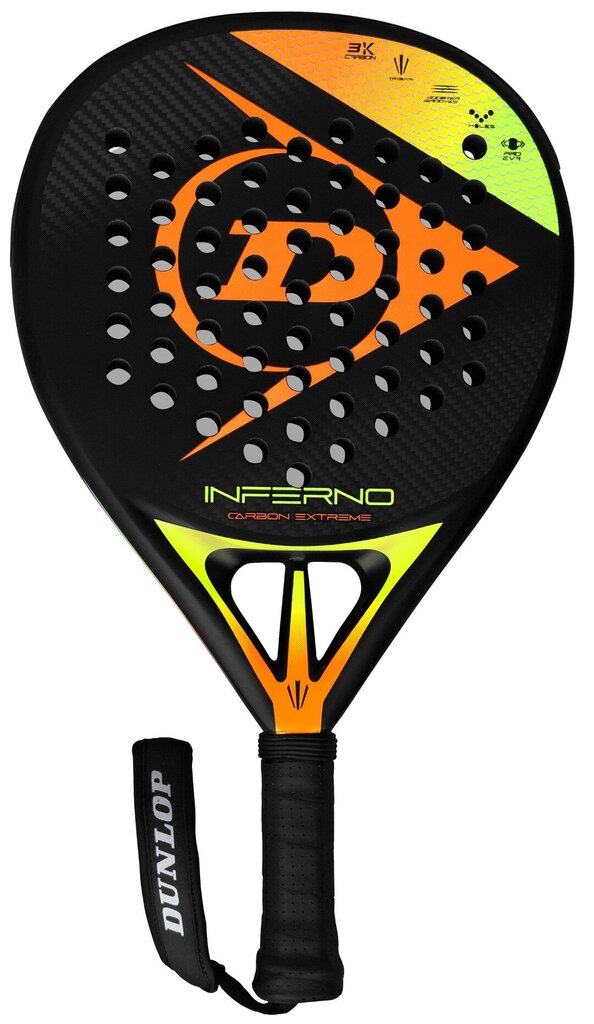 Padel-maila Dunlop Inferno Carbon Extreme, musta/oranssi hinta ja tiedot | Tennisvälineet | hobbyhall.fi