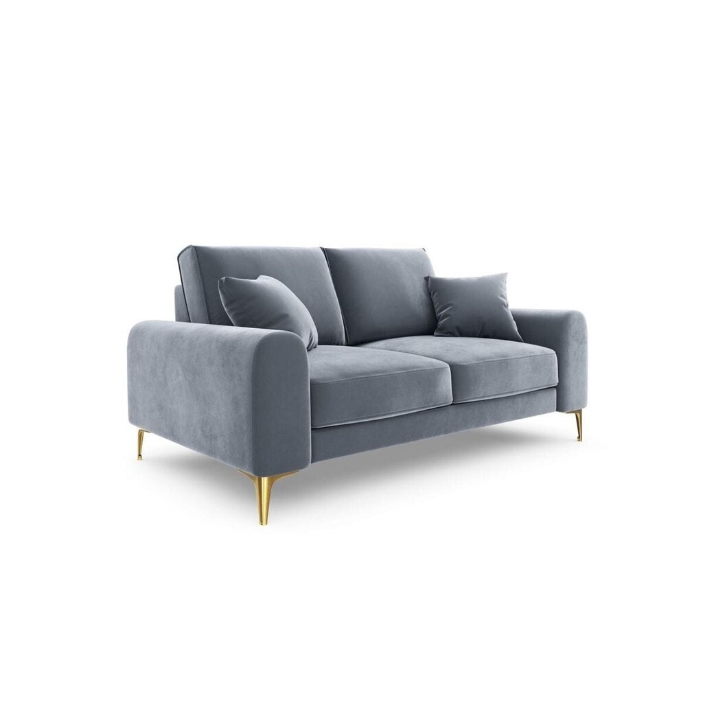 Kahden istuttava sohva Velvet Larnite, 172x102x90 cm, vaaleansininen hinta ja tiedot | Sohvat ja vuodesohvat | hobbyhall.fi