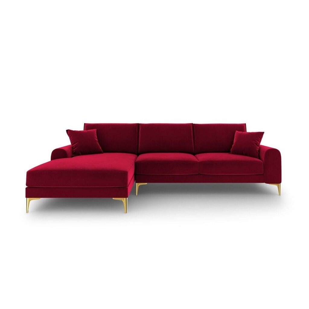Viiden istuttava sohva Velvet Larnite, 254x182x90 cm, punainen hinta ja tiedot | Kulmasohvat ja divaanisohvat | hobbyhall.fi