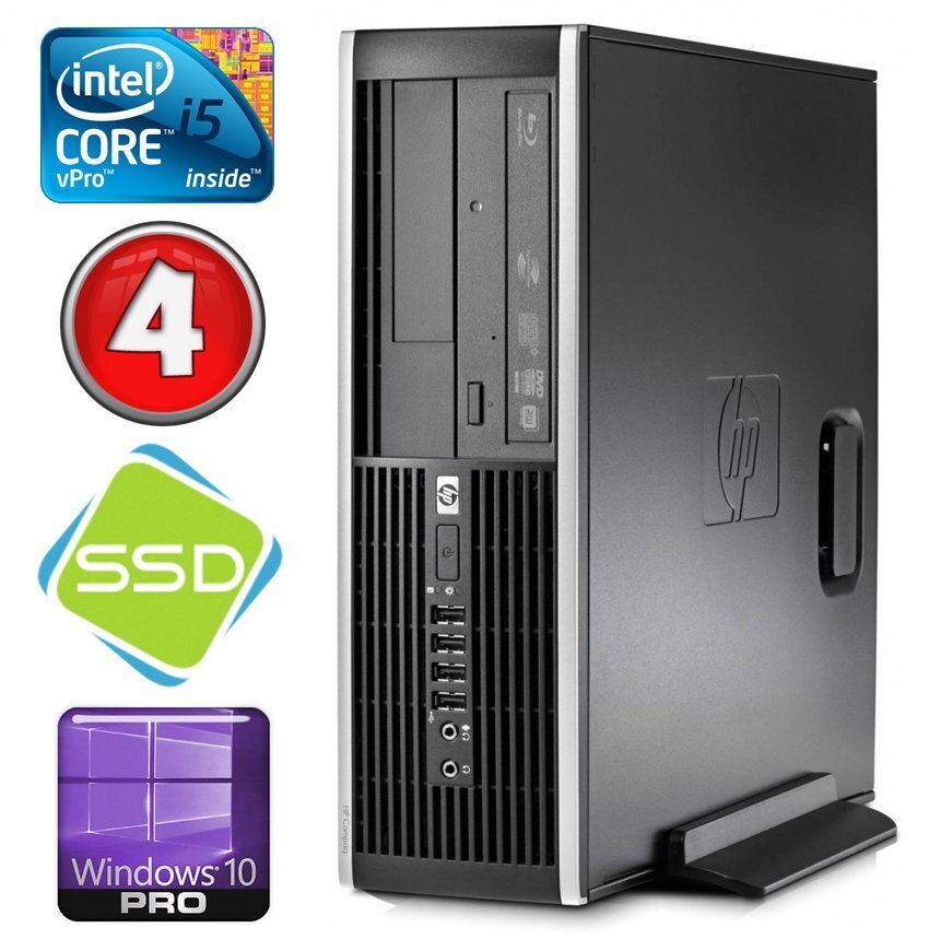 HP 8100 Elite SFF i5-650 4GB 120SSD DVD WIN10Pro hinta ja tiedot | Pöytätietokoneet | hobbyhall.fi